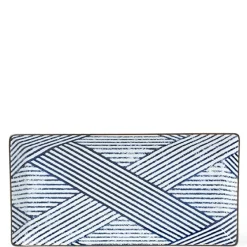 MIYA Company Aizome Shima Rectangle Plate Outlet