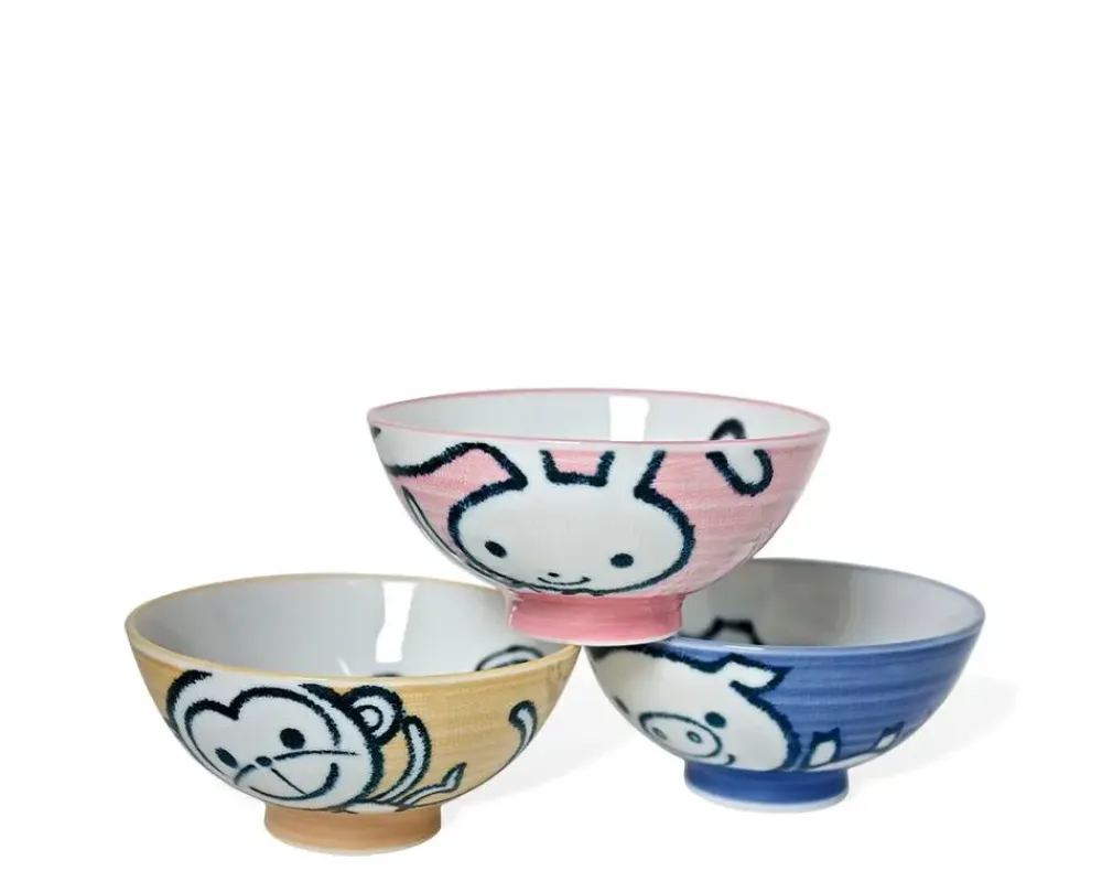 MIYA Company Animal 4.5" Rice Bowl Set Outlet