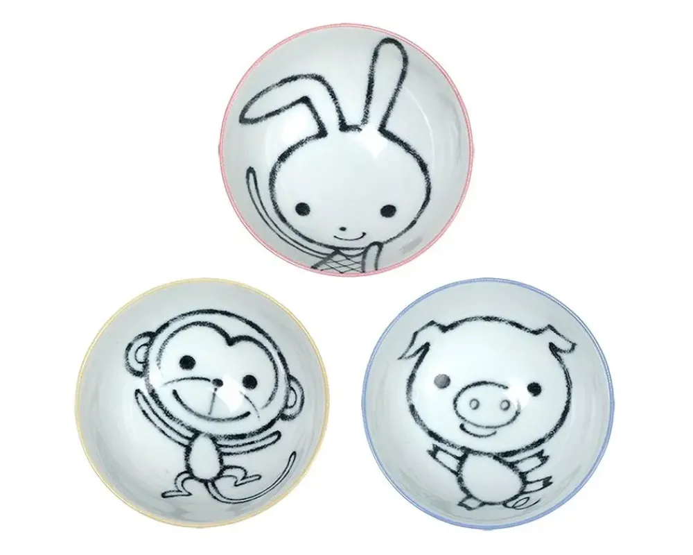 MIYA Company Animal 4.5" Rice Bowl Set Outlet