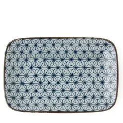 MIYA Company Asanoha Plate - Blue/Brown Discount