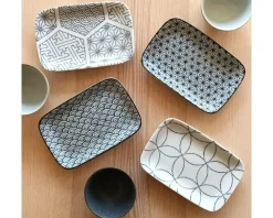 MIYA Company Asanoha Plate - Blue/Brown Discount