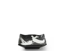 MIYA Company Black & White Brush Sauce Dish Hot