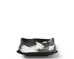 MIYA Company Black & White Brush Small Plate