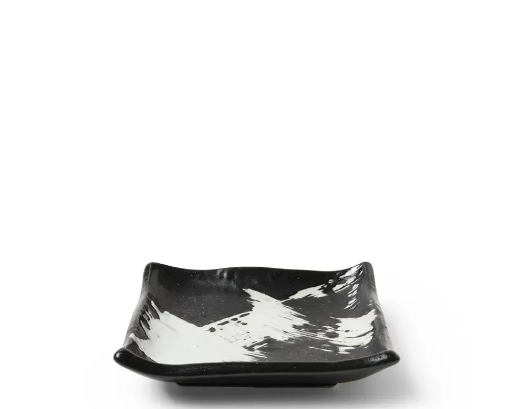 MIYA Company Black & White Brush Small Plate