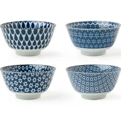 MIYA Company Blue & White 5" Bowl Set Best