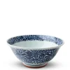 MIYA Company Blue & White Floral 7.75" Noodle Bowl