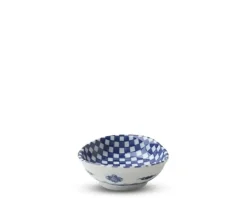 MIYA Company Blue & White Ichimatsu 3.75" Sauce Dish Hot