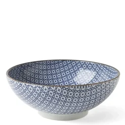 MIYA Company Blue & White Mosaic 8.25" Bowl Clearance