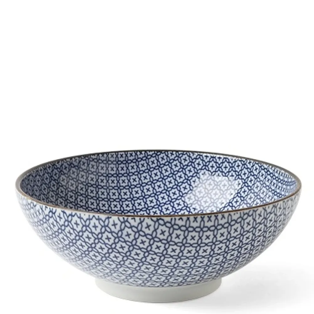 MIYA Company Blue & White Mosaic 8.25" Bowl Clearance
