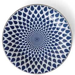 MIYA Company Blue & White Rain 11" Plate Clearance
