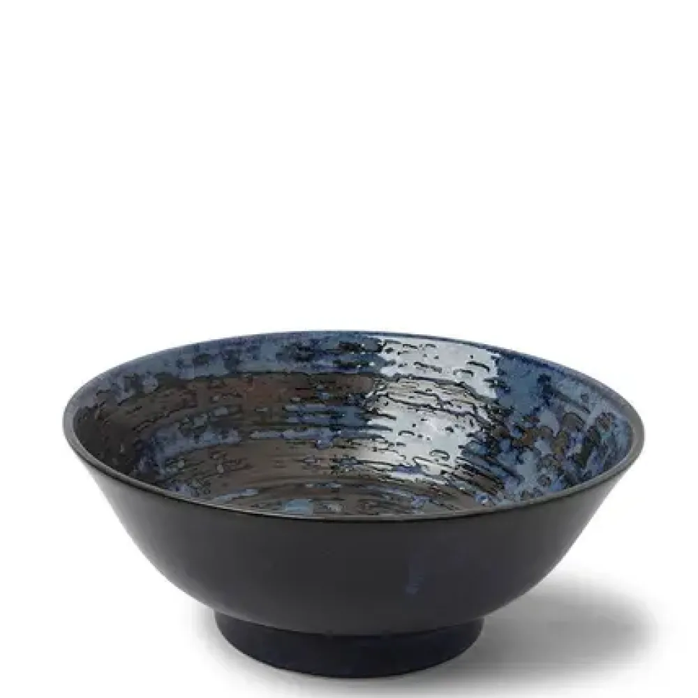 MIYA Company Blue Black Swirl 8.25" Bowl Best