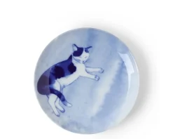 MIYA Company Blue Cat Relaxing Plate Online