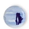 MIYA Company Blue Cat Sitting Plate
