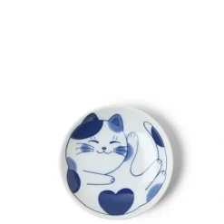 MIYA Company Blue Cats 3.75" Sauce Dish