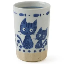 MIYA Company Blue Cats Cup 9 Oz. Hot