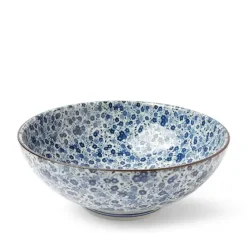 MIYA Company Blue Flowers 8.25" Bowl Hot