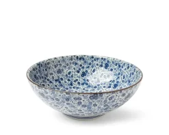 MIYA Company Blue Flowers 8.25" Bowl Hot