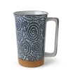 MIYA Company Blue Karakusa 12 Oz. Tall Mug Hot