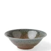 MIYA Company Blue Sand Crackle Bowl 7-5/8" Sale
