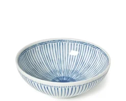 MIYA Company Blue Stripes 8.25" Bowl New