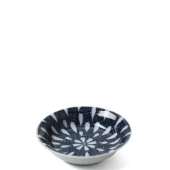 MIYA Company Blue Textile Raindrops Sauce Dish Discount
