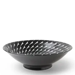 MIYA Company Bowl Black Choctaw Swirl 10" Discount