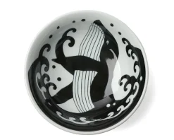 MIYA Company Bowl Blue Whale Waves 8