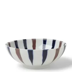 MIYA Company Bowl Brown Indigo Spokes 8-3/8"