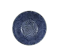 MIYA Company Bowl Cobalt Cloud Swirls 5.75