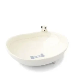 MIYA Company Bowl Footed With Dog & Bone Design Outlet