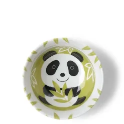 MIYA Company Bowl Green Bamboo + Panda 5" New
