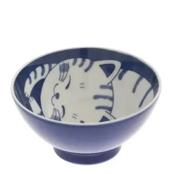MIYA Company Bowl Rice Cat Blue Tabby 4-5/8" Sale