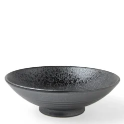 MIYA Company Bowl Serving 9.5" Silver Blue Granite Outlet