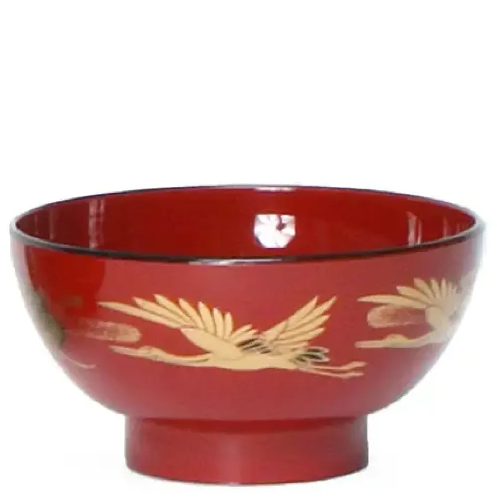 MIYA Company Bowl Soup 4.5" Red Crane Best