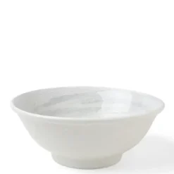 MIYA Company Bowl White Water Swirls 8-1/2" Hot