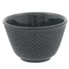 MIYA Company Cast Iron Teacup Black Hobnail Hot