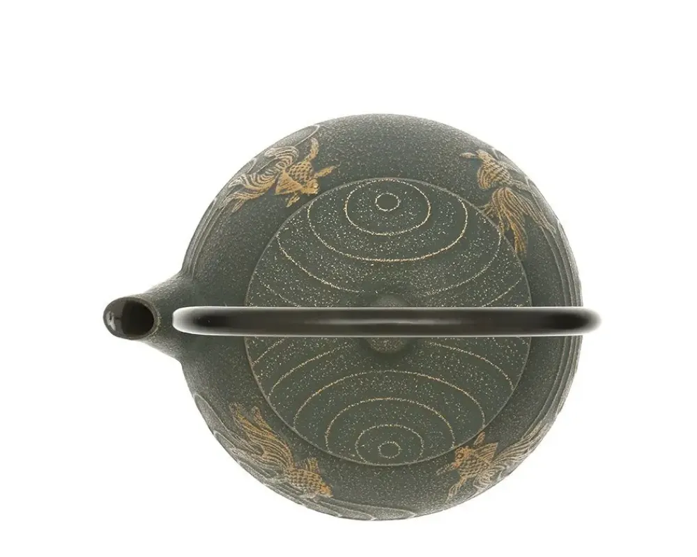 MIYA Company Cast Iron Teapot Bronze Goldfish