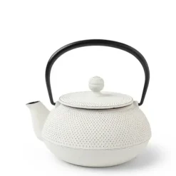 MIYA Company Cast Iron Teapot Gold Linen Hobnail 0.65L Hot