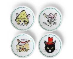 MIYA Company Cats In Hats Mini Plate Set Outlet