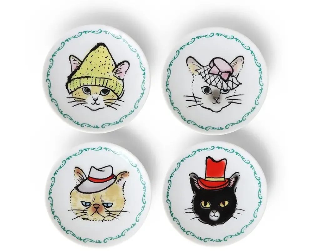MIYA Company Cats In Hats Mini Plate Set Outlet