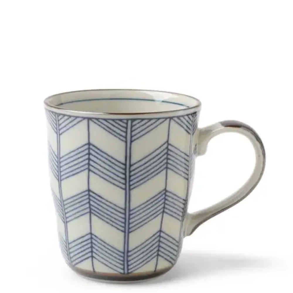 MIYA Company Celadon Chevron 8 Oz. Mug Clearance