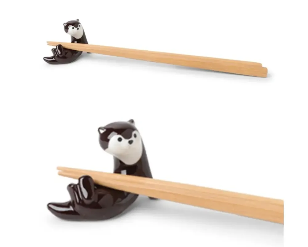 MIYA Company Chopstick Rest Otter Dark Brown Discount
