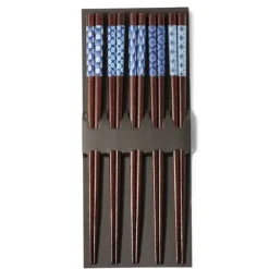 MIYA Company Chopsticks Set Wood Aizome Patterns Online