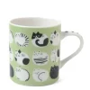 MIYA Company Cozy Cats 8 Oz. Mug - Green New
