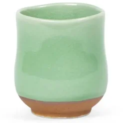 MIYA Company Crackle Green Teacup Clearance
