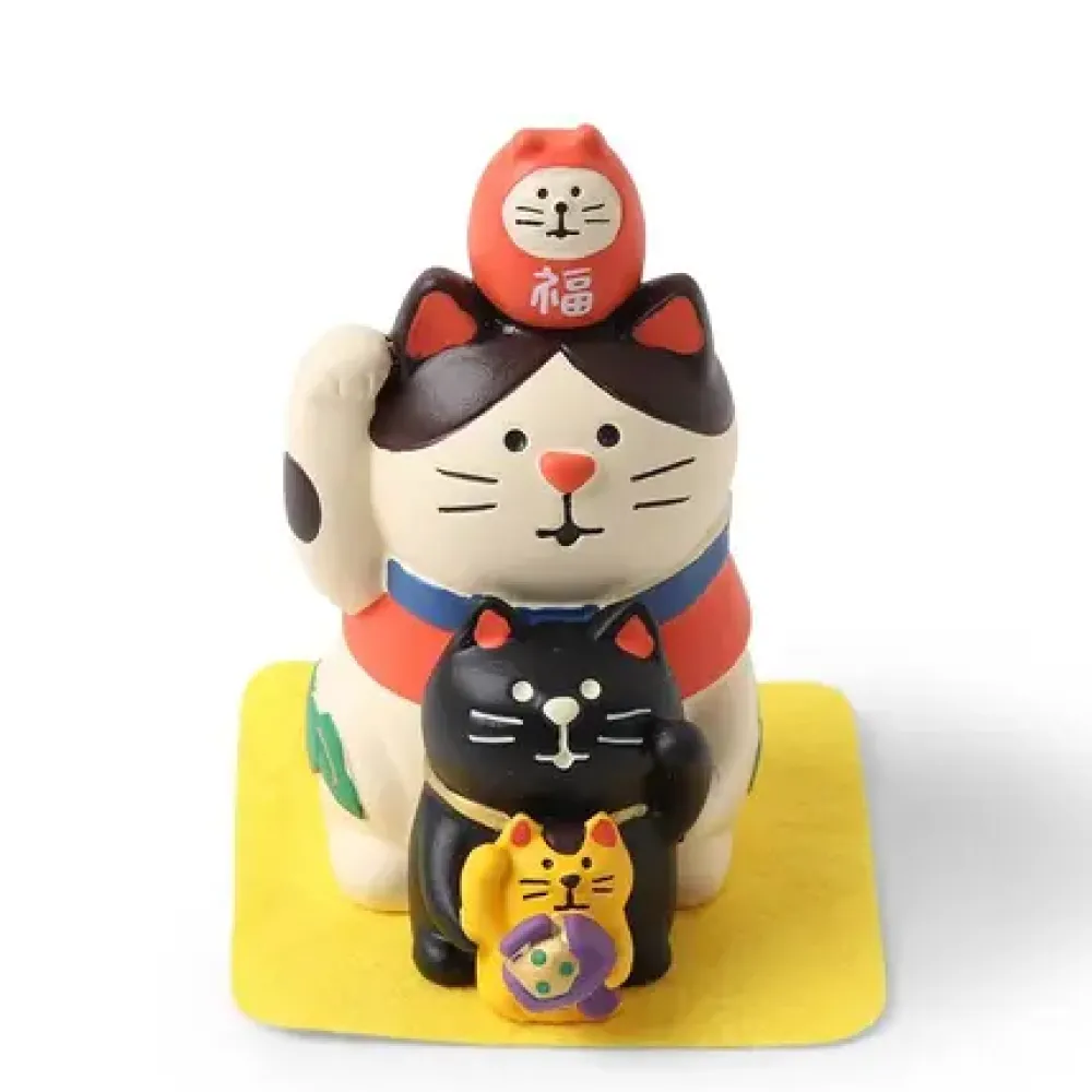 MIYA Company Figurine Fortune Cat Stack Clearance