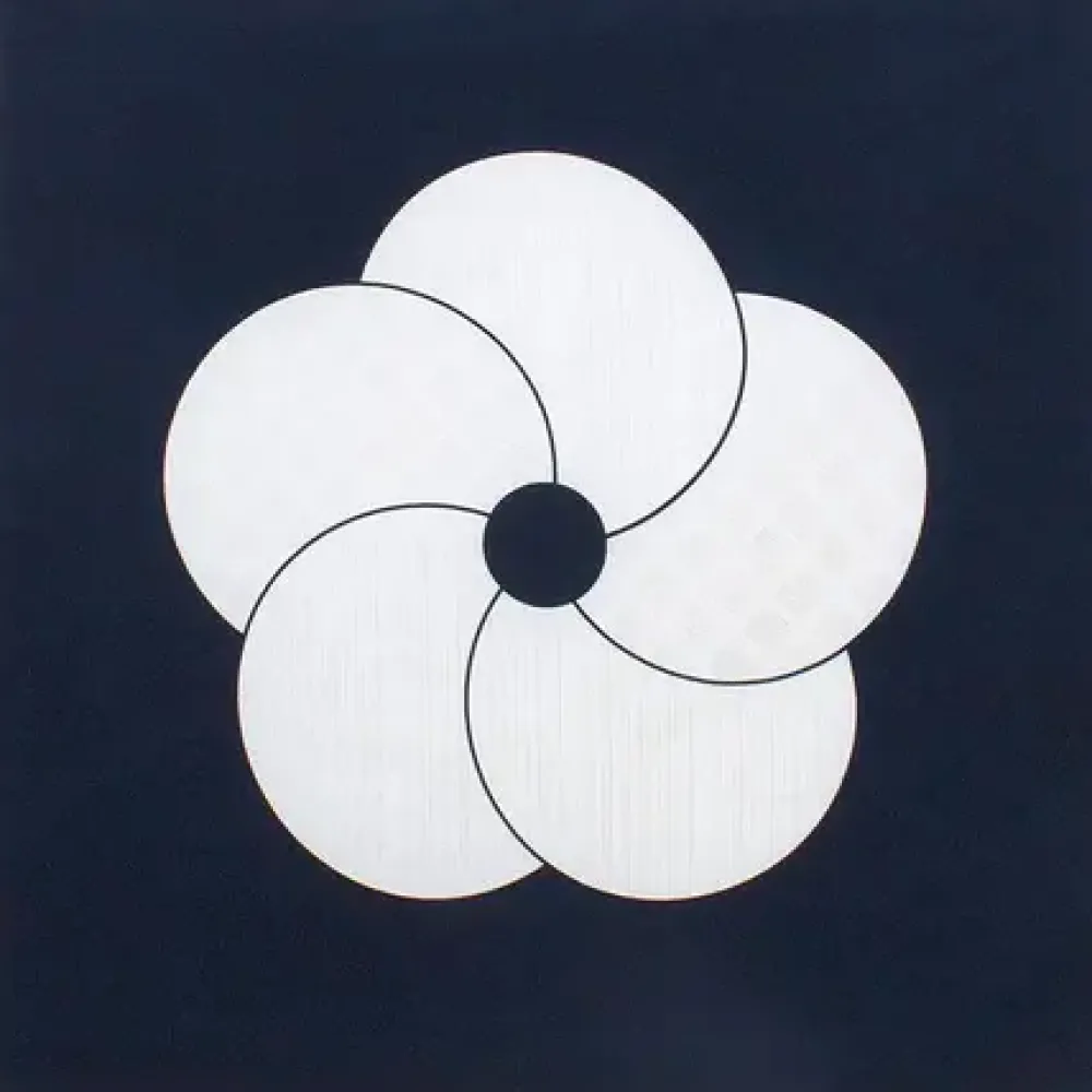 MIYA Company Furoshiki Pattern Flowers Black 27.5" Sq. Sale