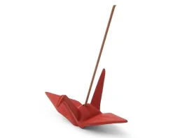 MIYA Company Incense Holder Cinnabar Peace Crane New