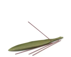 MIYA Company Incense Holder Gold/Spring Grass Leaf Hot