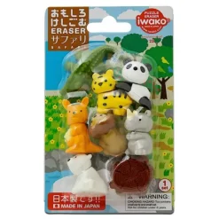 MIYA Company Iwako Safari Animals Eraser Pack At Miya New